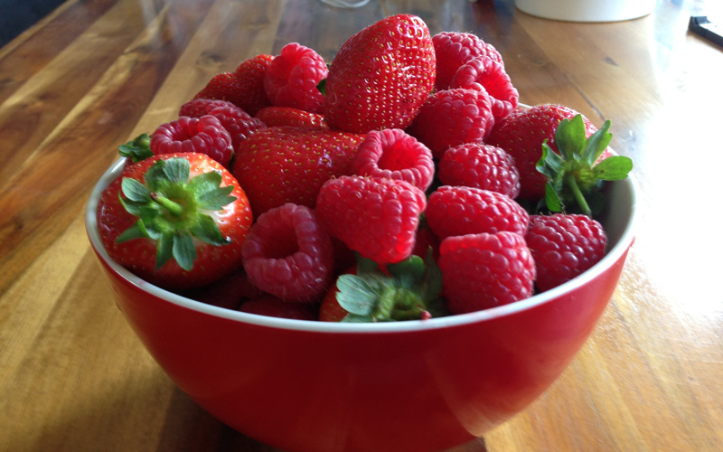 fraises et framboises